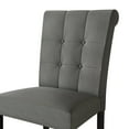 thumbnail image 4 of Castle Place Mid-Century Button Tufted Wooden Dining Chairs, Grey, Set of 2, 4 of 7