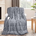 thumbnail image 6 of MEUDYT Heated Weighted Blanket for Adults, Flannal Sherpa Electric Weighted Blankets, 50.1"x 60.1", 13lbs, Light Grey, 6 of 8