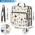 thumbnail image 2 of FORMRS Zipper Binder with Shoulder Strap 2-inch Ring 500 Sheet Capacity File Bag, Retro Triangles, 2 of 5