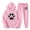 Pink, variant on successthop 2 Piece Lounge Set Women Fleece Long Sleeve Hoodie and Jogger Sweatpant Claws Fall Sportwear with Pockets