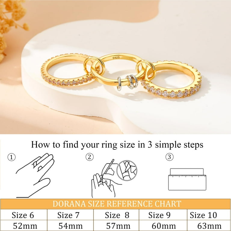 APSVO 18K Gold Plated Stackable Rings for Women Mom Non Tarnish