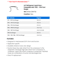 thumbnail image 2 of A/C Liquid Hose - Compatible with 1983 - 1994 Ford Ranger 1984 1985 1986 1987 1988 1989 1990 1991 1992 1993, 2 of 2