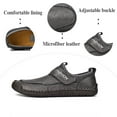 thumbnail image 2 of Men's Casual Loafers Breathable Non-slip Driving Shoes Comfortable Walking Shoes Business Leather Shoes Black 7.5 US, 2 of 7