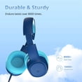 thumbnail image 6 of Tronsmart KH01 Wired Headphones for School Travel, Safe Volume Limited, Foldable Lightweight Over-Ear Headphones for PC/Tablet - Blue/Pink, 6 of 10