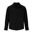 thumbnail image 3 of YYDGH Long Sleeve Button Down Shirts for Men Loose Fit Turndown Collar Shirt Casual Fall Spring Dress Beach Solid Color T Shirts, 3 of 5