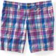 thumbnail image 1 of Aeropostale - Bermudas informales a cuadros para mujer, color morado, 9/10, 1 of 1