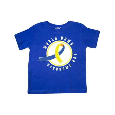 

Inktastic World Down Syndrome Day with Yellow and Blue Ribbon Gift Toddler Boy or Toddler Girl T-Shirt