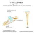 thumbnail image 6 of Oval Ethiopian Opal Solitaire Ring with Diamond for Women - 0.9 Ct - AAA Grade, 10K Yellow Gold, US 7.50, 6 of 10