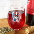 thumbnail image 4 of Patriotic Scottish Fold Celebrates 4th of July 15oz Stemless Wine Glass Mug Cat Lover Kitten Owner Gifts Wine Glasses Cup - 02009, 4 of 5