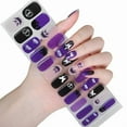 thumbnail image 6 of Semi Cured Nails Polish Wraps Halloween Nails Stickers Glow in the Dark Gels Nails Strips Nails Art Decoration, 6 of 9
