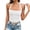 White, variant on TEAJOPSUU Summer Cami Tops for Women Lightweight Halter Neck Sleeveless Spaghetti Strap Camisole Tops Form Fitting Eyelet Cropped Tank Tops Blouses Yellow