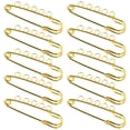 thumbnail image 2 of 10pcs Metal Safety Brooches Pins with Loops for DIY Clothes and Jewelry Making, 2 of 9