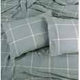 thumbnail image 4 of Home Soft Things 3 Piece Washed Cotton Duvet Cover Set, Windowpane, Blue, King (102" x 90"), 4 of 7