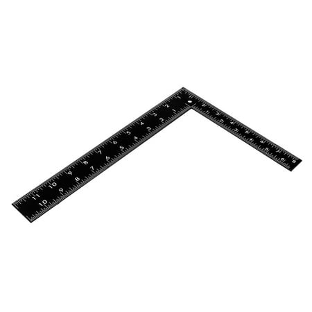 Unique Bargains Double Sides 30cm 12 Inch Measure Range 90 Degree L Shape Wood Working Ruler