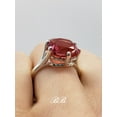 thumbnail image 5 of 8mm - 10mm Lab Orange Padparadscha Sapphire Cushion Cut, 6 Prong Solitaire Ring, Sterling Silver or Gold, Made to Order, Jewelry Gift, 5 of 5