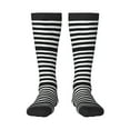 thumbnail image 1 of Balery Black And White Stripes Calcetines novedosos Calcetines deportivos Calcetines hasta la rodilla Calcetines de algodón Calcetines originales y geniales, 1 of 6
