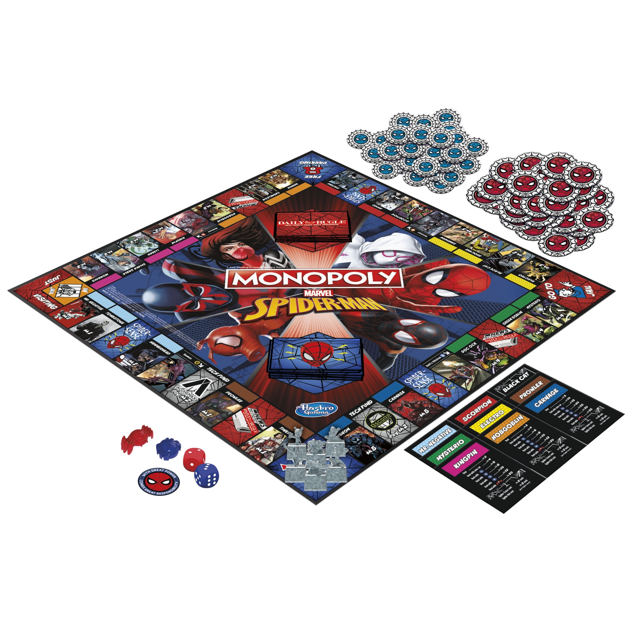 Monopoly Spiderman 3 Movie Translucent Red & Blue Dice Replacement Game Part