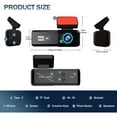 thumbnail image 3 of 4K Front 1080P Rear Dash Cam with WiFi, Night Vision, Backup Camera, Parking Monitor, 170° Wide Angle, Easy Install, Supports 128GB, Loop Recording, 3 of 6