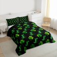 thumbnail image 3 of Feelyou Lucky Shamrock Kid Queen Comforter Set, Seasonal Spring Holiday Bedding Set, 3pcs, 3 of 8