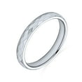 thumbnail image 1 of Couples Multi Faceted Prism Cut Titanium Wedding Band Rings for Men for Women Silver Tone Comfort Fit 3MM, 1 of 4