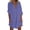 Z-Purple198, variant on JIAYUE Women's Dress Loose Solid Color Stand Collar Above Knee Fall Double Pocket Three Quarter Sleeve Classic Female Dresses
