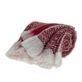 thumbnail image 3 of 52" X 67" Red and White Woven Wool Blend Throw Blanket, 3 of 6