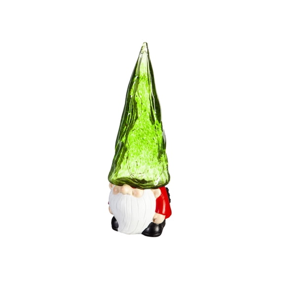 Glass Gnome Garden Statuary, Green