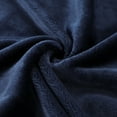 thumbnail image 4 of PiccoCasa Flannel Fleece Blanket Soft Warm Wide Hemmed Twin XL Navy Blue, 4 of 8