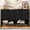 Black#2, variant on Dining Room Sideboards, U_STYLE 59.3''Sideboard with Sliding Barn Door and Mesh Panels,Farmhouse Buffet with Open Storage,Suitable for Living Room, Hallway, Balcony,Kitchen, Office