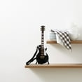 thumbnail image 4 of Modelo De Guitarra Eléctrica En Miniatura, Guitarra Eléctrica En Miniatura Negra, Hermosa, Realista, Multiusos Con Soporte Y Estuche Para Sala De Estar, Dormitorio, Estudio, 4 of 7
