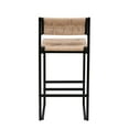 thumbnail image 5 of Bar Stools Set of 2 Paper Rope Weave Dining Chairs Honey, 5 of 5