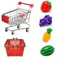 thumbnail image 1 of Mini Panier d'Achats Panier Jeu Jeu Aliments et Épicerie Panier d'Achats Ensemble de Jouets pour Enfants et Tout-Petits 3+, 1 of 7