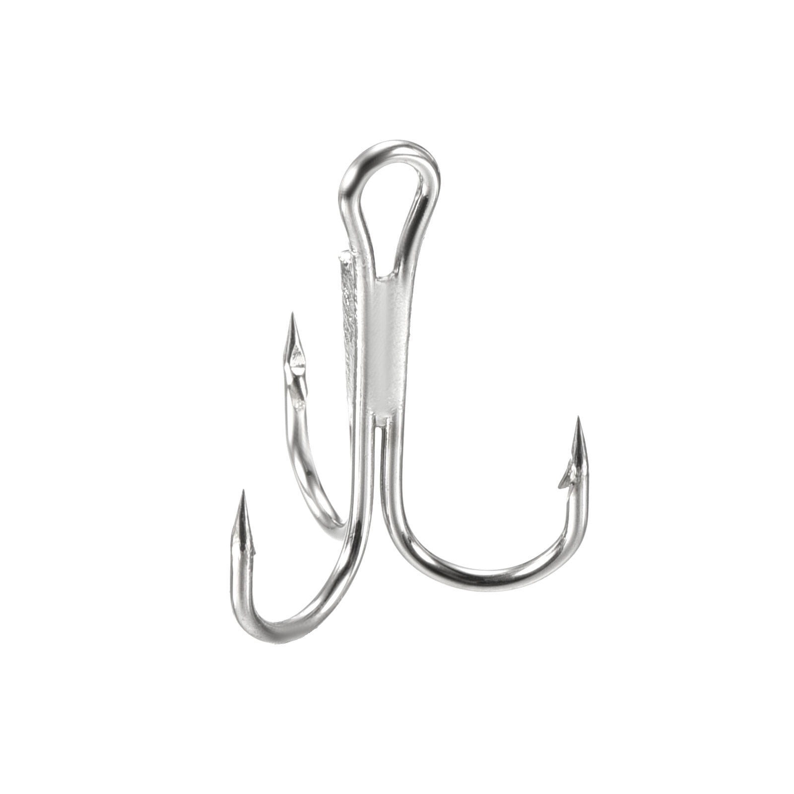 6 0.75" Treble Fish Hooks Carbon Steel Sharp Bend Hook with Barbs