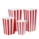 thumbnail image 2 of 10 cajas de papel para palomitas de maíz, baldes con rayas rojas y blancas, bolsas, contenedores para bocadillos para noches de cine, cumpleaños, fiestas de carnaval, 2 of 5