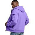 thumbnail image 6 of Lumtrix Mens Full Zip Hoodie Oversized Lightweight Fleece Hooded Sweatshirt Novelty Loose Fit Holiday Workout, Vintage Jackets Purple 3XL, 6 of 8