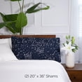 thumbnail image 2 of Southshore Fine Living, Inc. King Pillow Shams Decorative Pillow Covers, Botanical Leaves Blue, 2 of 6