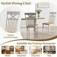 thumbnail image 5 of Auranook Farmhouse Dining Chair Set of 2 Wooden Kitchen Chair w/Rubber Wood Frame, 5 of 8