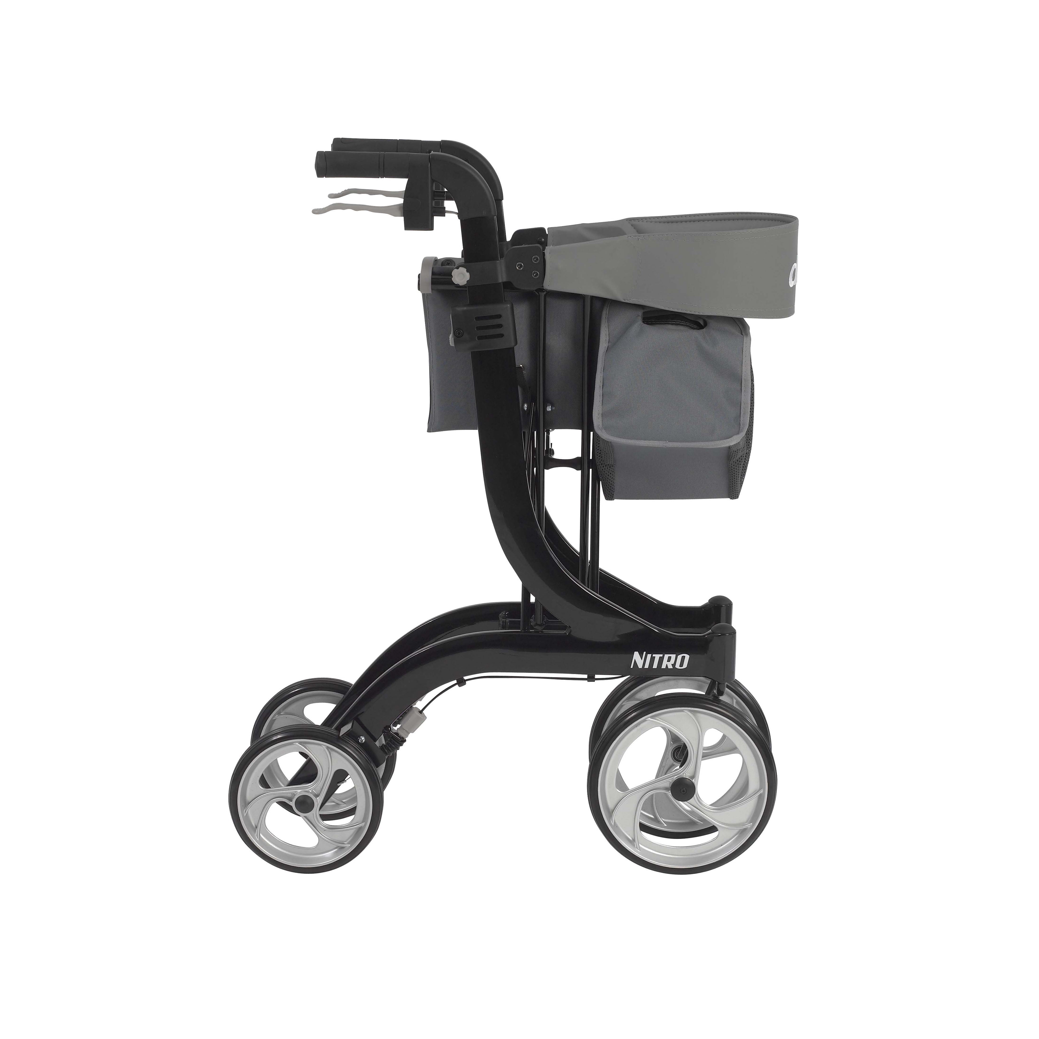 drive™ Nitro 4 Wheel Rollator, Black