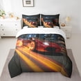 thumbnail image 2 of jejeloiu Red Sport Car 7pcs Bedding Comforter Set,Speed Game Queen Bedding Sets For Racing Gamer Reversible, 2 of 8