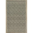 thumbnail image 1 of EORC FW14BK5X8 5 x 8 ft. Durrie Killim Contemporary Hand Woven Wool Area Rug, Black, 1 of 6
