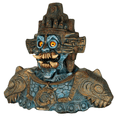 thumbnail image 4 of Kit Disfraz Quetzalcóatl Máscara  Pecho Guerrero Azteca Fantasía Prehispánica Cosplay Profesional Halloween Ritual, 4 of 8