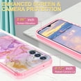 thumbnail image 4 of CASEFIV for Samsung Galaxy A14 5G Case, Gold Glitter Bling Marble Hard PC Slim Fit Shockproof Full Body Rugged Drop Protective Phone Cover for Women Girls Men,Rose Red, 4 of 7