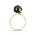 thumbnail image 2 of ANGARA Tahitian Cultured Pearl Ring with Spiral Metal Loop in 14K Yellow Gold for Women | June Birthstone, Birthday, Anniversary, Jewelry Gift for Women | Pearl Ring, 2 of 8