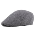 thumbnail image 5 of Flat Scally Cap, Newsboy Caps Classic Advanced Flat British Western Style Men Hat for Daily Wear,Light Grey, 5 of 8