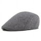 thumbnail image 5 of Gorra plana de vendedor de periódicos, clásica, estilo británico occidental, para uso diario, color gris claro., 5 of 8