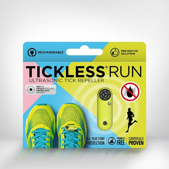 Tickless Run | Ultrasonic Tick Repeller for runners | for all ages - Neon Yellow