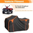 thumbnail image 2 of Cubierta para ATV para Suzuki KingQuad 750 2008-2025 Cubierta para Cuatrimoto Impermeable de Tela Oxford con Recubrimiento de PU a Prueba de Viento Protección Exterior para Todo Clima Negro, Naranja, 2 of 6