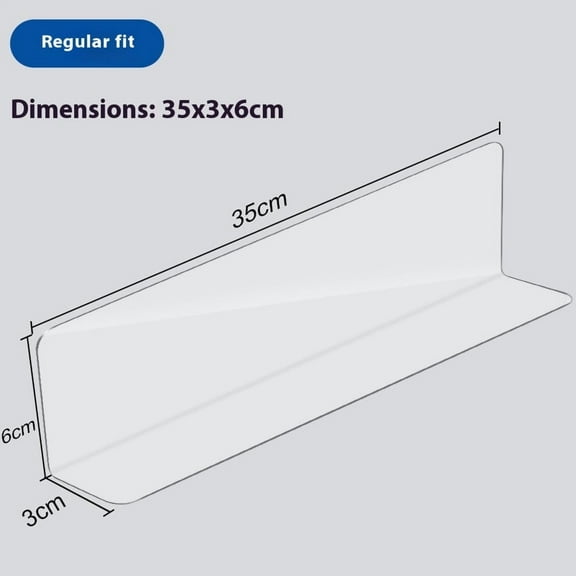 3pcs Acrylic Shelf Dividers, L-Shaped Clear Magnetic Shelf Divider Organizer for Closet, Kitchen, Bathroom Books, Handbags and Clothing Storage Organizing 35*3*6cm