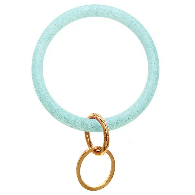 Besufy Keychain Silicone Key Ring Holder Bracelet Bangle Outdoor