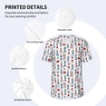 thumbnail image 3 of Hirioo Lighthouse And Beacon for Men's Baseball T-shirt Shirts Short Sleeve Casual Summer Button Stretch T Shirts,Size S-4XL-Medium, 3 of 7